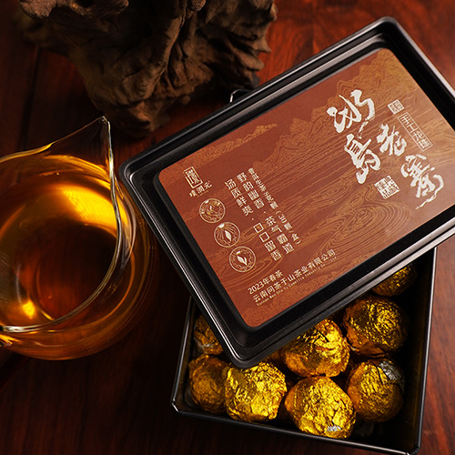 Pu Run Yuan Tea【 Bingdao Old Village Ancient Tree Dragon Pearl Raw Pu'er Tea】Pu'er Sheng Tea dragon ball 15 pieces